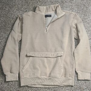Original Use Cream Zip Up Sweater Casual Comfort